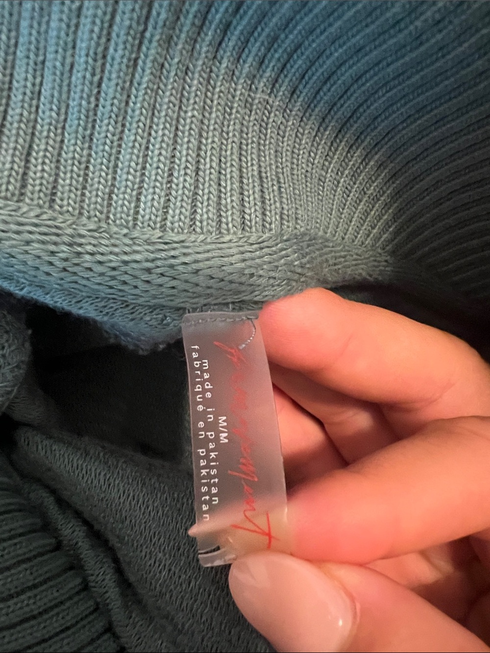 Free People Movement Dark Teal Ribbed Button-Neck Sweater - Picture 3 of 5